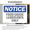 Signmission Food Grade Lubricants Only, 7 in W x Rectangle, Vinyl Decal OS-2PACK-NS-D-57-L-12820 - alternate 3